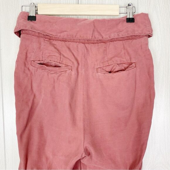 Anthropologie | Cartonnier | Dusty Rose Kingsley Belted Pants Size 4 - Picture 3 of 6